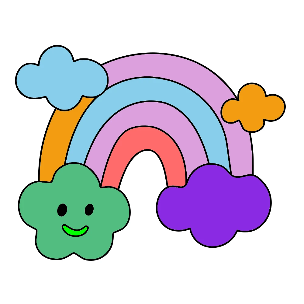Rainbow and clouds